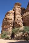 Saudi Arabia, Medina, Al-Ula, Hegra. Desert rock formations at the Hegra Archaeological Area. Art Print